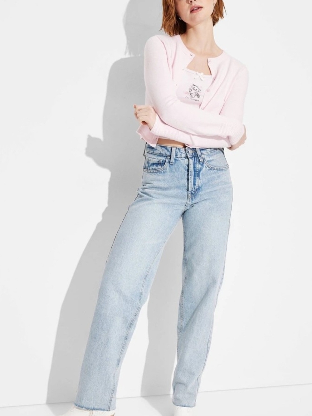 Women's Wild Fable Light Wash High-Rise Straight Jeans Size 8 - NWT